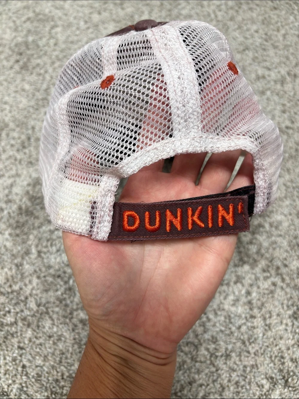 Unisex Dunkin Brown Mesh Trucker Hat